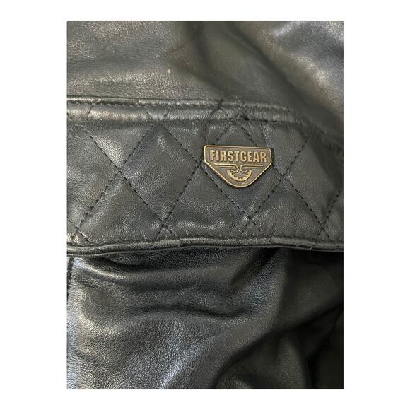 Leather Motorcycle Jacket Mens Vintage Moto Cafe Racer Biker Rider 48 - Picture 2 of 9